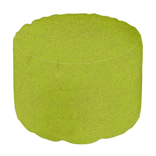 The look of Snuggly Chartreuse Green Suede Pouf