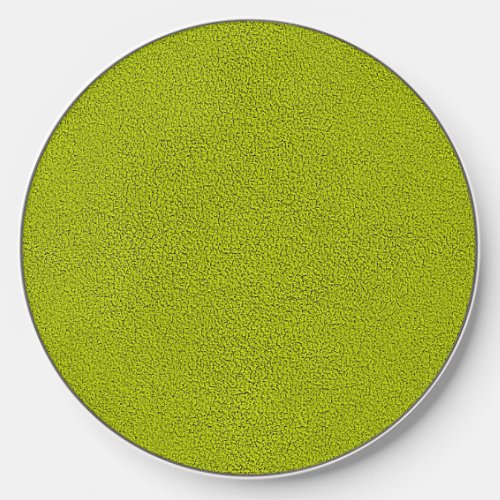 The look of Snuggly Chartreuse Green Suede Wireless Charger