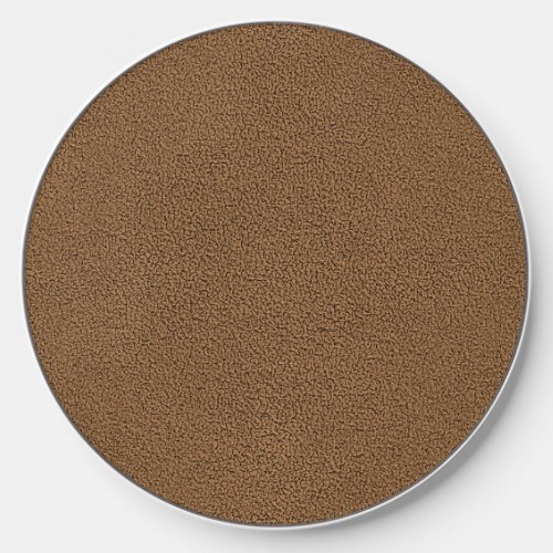 The look of Snuggly Coffee Brown Suede Texture Wireless Charger