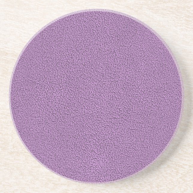 The look of Snuggly French Lilac Lavender Suede Drink Coaster (Front)