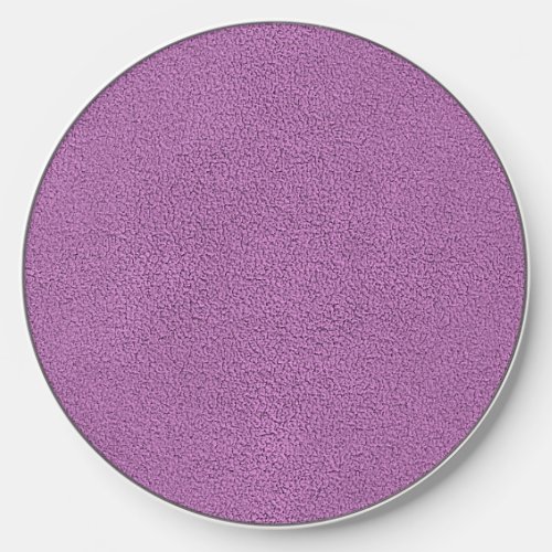 The look of Snuggly French Lilac Lavender Suede  Wireless Charger