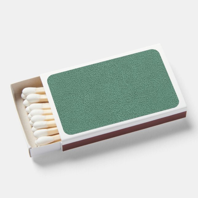The look of Snuggly Jade Green Teal Suede Texture  Matchboxes (Front Open)