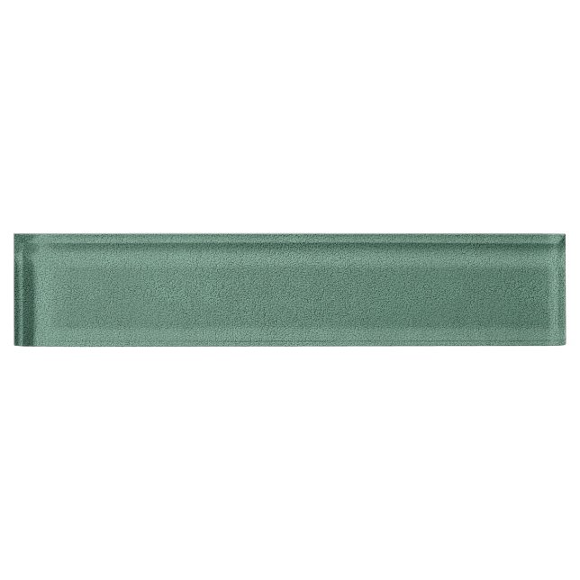 The look of Snuggly Jade Green Teal Suede Texture Name Plate (Front)