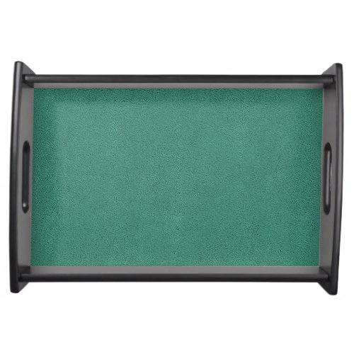 The look of Snuggly Jade Green Teal Suede Texture Serving Tray