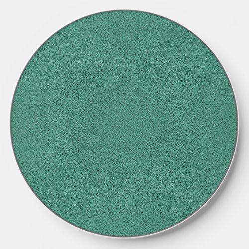 The look of Snuggly Jade Green Teal Suede Texture  Wireless Charger