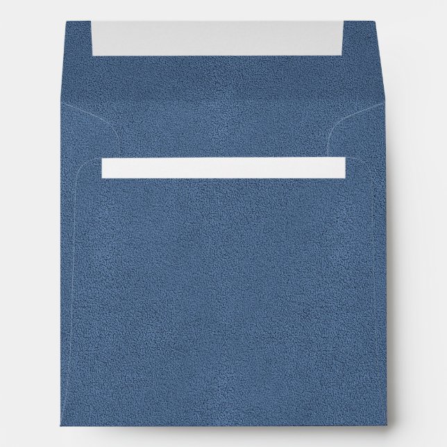 The look of Snuggly Slate Blue Suede Texture Envelope (Back (Bottom))