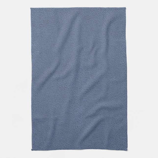 The look of Snuggly Slate Blue Suede Texture Kitchen Towel (Vertical)