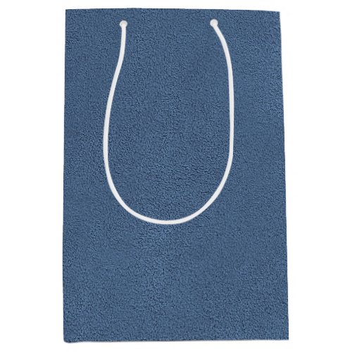 The look of Snuggly Slate Blue Suede Texture Medium Gift Bag
