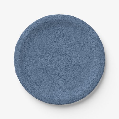 The look of Snuggly Slate Blue Suede Texture Paper Plates