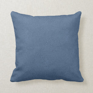 The look of Snuggly Slate Blue Suede Texture Throw Pillow