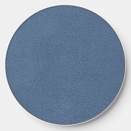 The look of Snuggly Slate Blue Suede Texture  Wireless Charger