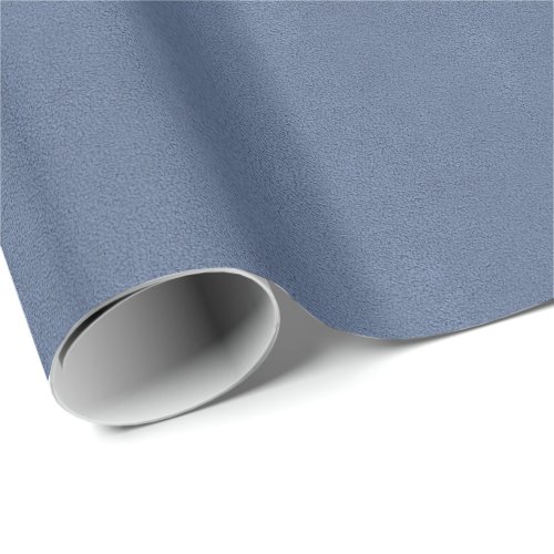 The look of Snuggly Slate Blue Suede Texture Wrapping Paper