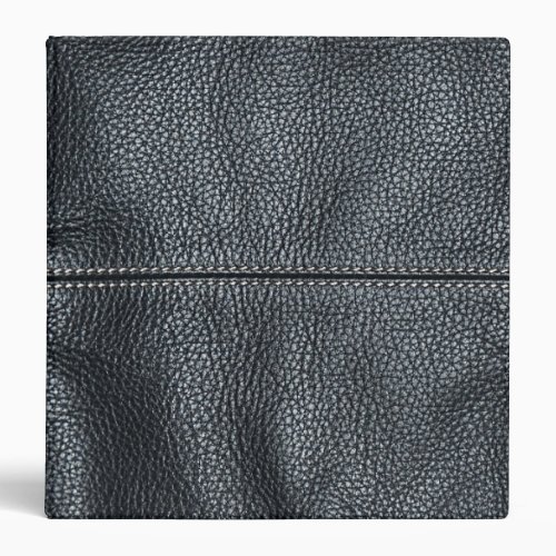 The Look of Soft Stitched Black Leather Grain 3 Ring Binder