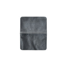 The Look Of Soft Stitched Black Leather Grain Card Holder at Zazzle