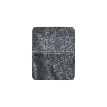 The Look Of Soft Stitched Black Leather Grain Card Holder