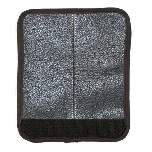 The Look of Soft Stitched Black Leather Grain Luggage Handle Wrap