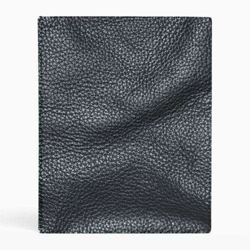 The Look of Soft Stitched Black Leather Grain Mini Binder