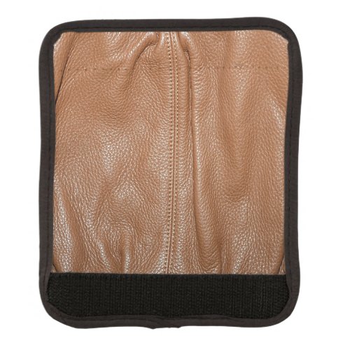 The Look of Soft Supple Brown Leather Grain Luggage Handle Wrap