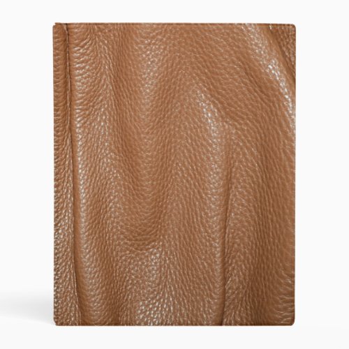 The Look of Soft Supple Brown Leather Grain Mini Binder