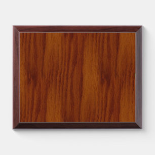 The Look of Warm Oak Wood Grain Texture Award Plaque