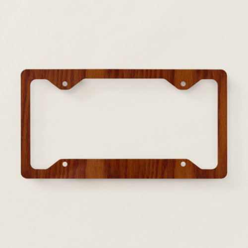 The Look of Warm Oak Wood Grain Texture License Plate Frame