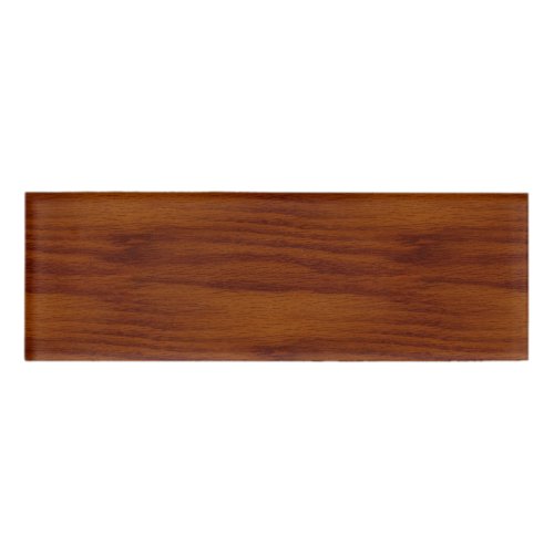 The Look of Warm Oak Wood Grain Texture Name Tag