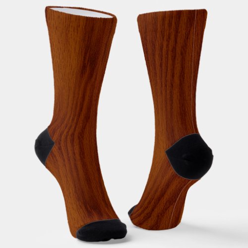The Look of Warm Oak Wood Grain Texture Socks