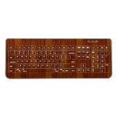 The Look of Warm Oak Wood Grain Texture Wireless Keyboard (Front)