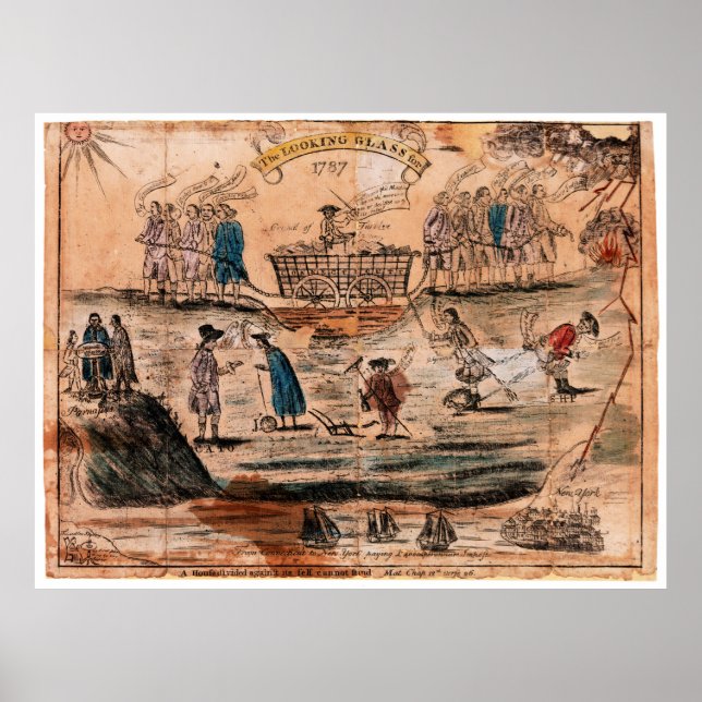 The Looking Glass for 1787 by Amos Doolittle Poster (Front)
