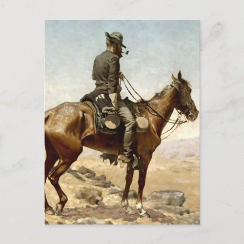 The Lookout Cowboy Art by Frederic Remington Postcard