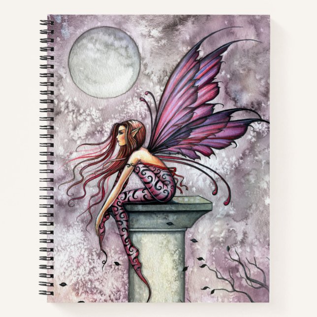 The Lookout Fairy Fantasy Art by Molly Harrison Notebook (Front)