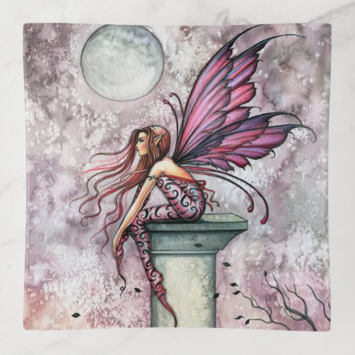 The Lookout Fairy Fantasy Art by Molly Harrison Trinket Tray