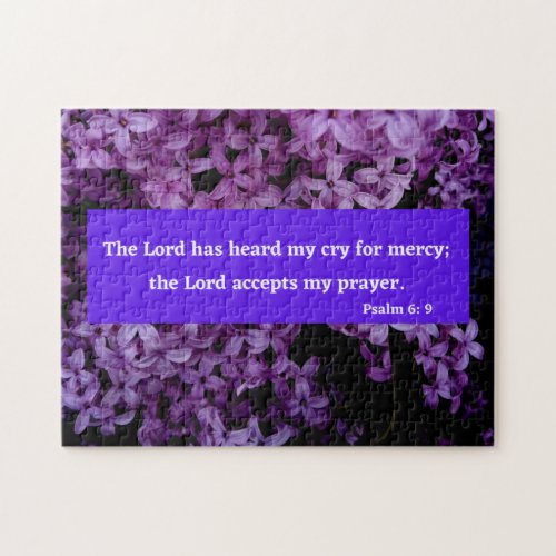 The Lord Accepts My Prayer Psalm 6 Bible Verse Jigsaw Puzzle