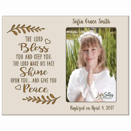 The Lord Bless And Keep You Picture Frame - Ivory (Front)