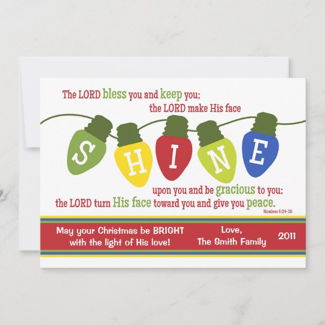 The Lord Bless & Keep You 2-Sided Christmas Card (Front)