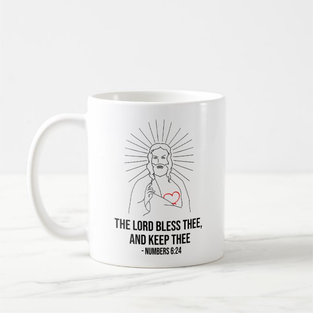 The Lord Bless Thee, And Keep Thee Coffee Mug (Left)