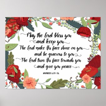 The Lord Bless you and Keep You Art Print | Zazzle