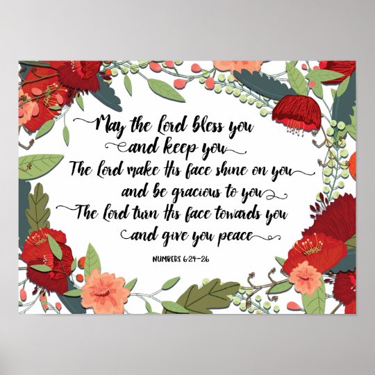 The Lord Bless you and Keep You Art Print | Zazzle.com