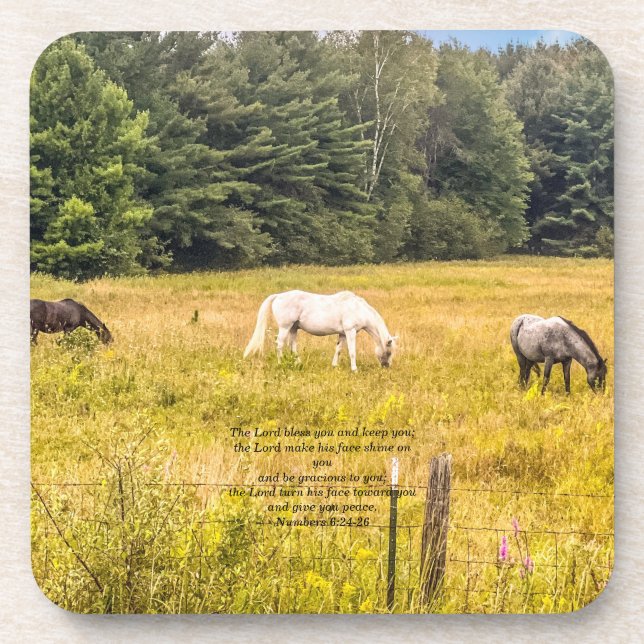 The Lord bless you and keep you;  Beverage Coaster (Front)