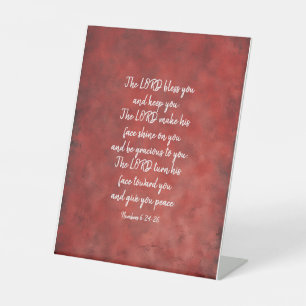 The Lord Bless You and Keep You Bible Study Pedestal Sign