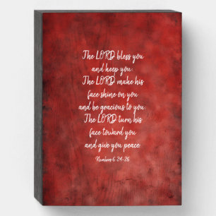 The Lord Bless You and Keep You Bible Study Wooden Box Sign