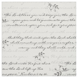 The Lord Bless You and Keep You Blessing Fabric