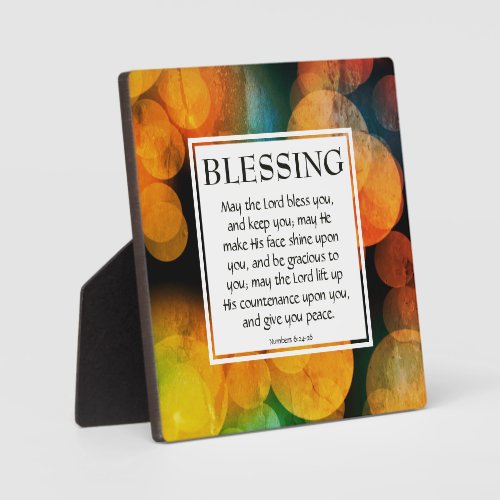 THE LORD BLESS YOU AND KEEP YOU  Blessing Plaque