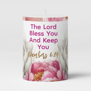 The Lord Bless You And Keep You Candle Watercolor