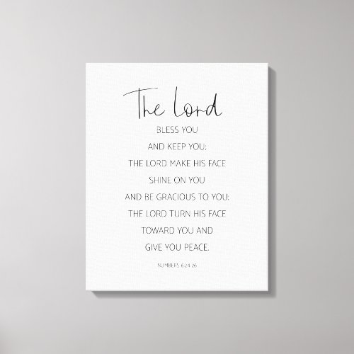 The Lord Bless You And Keep You Numbers 624_26 Canvas Print