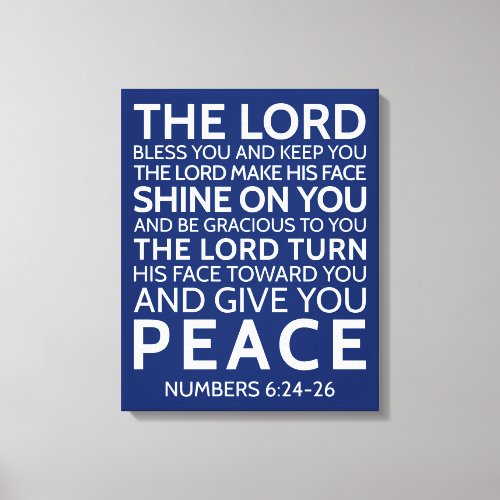 The Lord Bless You And Keep You Numbers 624_26 Canvas Print
