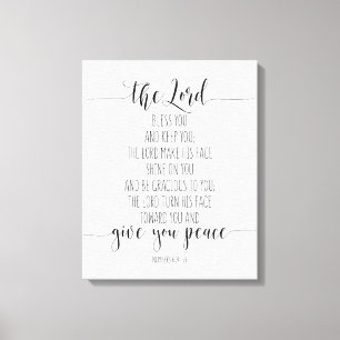 The Lord Bless You And Keep You, Numbers 6:24-26 Canvas Print