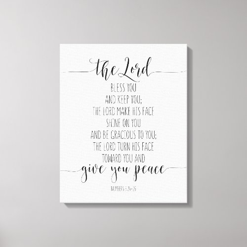 The Lord Bless You And Keep You Numbers 624_26 Canvas Print