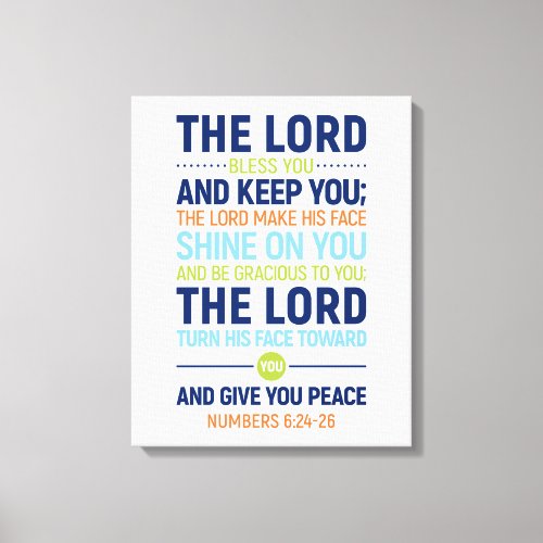 The Lord Bless You And Keep You Numbers 624_26 Canvas Print