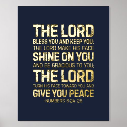 The Lord Bless You And Keep You Numbers 624_26 Foil Prints